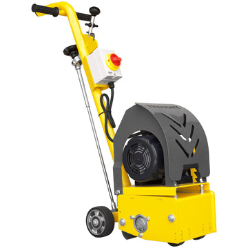 Electric 8” Concrete Scarifier Planer Grinder for Sidewalk Trip Hazard Repair by Tomahawk Power – Yellow, Model eTSCAR8 + eTSCAR6TCC