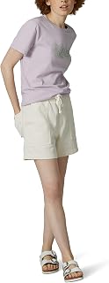 Lee Women's High Rise a Line Drawstring Sweatpant Short