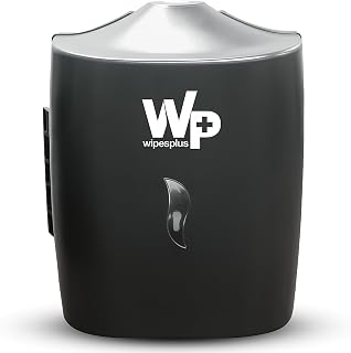 Wall Mounted Wipe Dispenser, Wet Wipes Holder, for WipesPlus Refill Bags with Lock for Supermarkets, Retail, and Business, Plastic, 13.5 Inches, Black