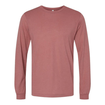 BELLA+CANVAS Mens Triblend Long Sleeve Tee by Bella + Canvas – 3X-Large, Polyester/airlume, Mauve Triblend, Model BNC-3513