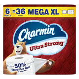 Ultra Strong Toilet Paper 6 Mega XL Rolls by Charmin – 6 Rolls (330 Sheets each), Paper, White, Pack of 6, Model P_3347