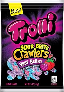 Trolli Sour Brite Crawlers Very Berry, 5 Ounce, Pack of 12