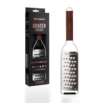 43308E Grater Master Extra COARSE by Microplane – One Size, Stainless Steel, Silver, Model 0098399433080