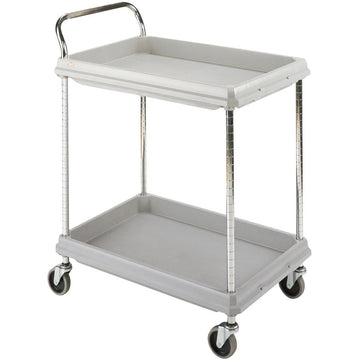 Deep-Ledge Utility Carts - 32"Wx21-1/2"D Shelf - Light Gray - Light Gray by METRO – Polyethylene (PE), Light Gray, Model BC2030-2DG