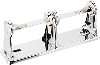 Winco TTH-2 Double Roll Toilet Tissue Dispenser, Steel,Medium | Chrome-plated, Double roll capacity, Great for Entrees, Salads, Desserts and Appetizers