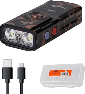 Fenix E06R 700 Lumen 3-in-1 EDC Keychain Flashlight, USB-C Rechargeable, Includes UV Light and Organizer (Graffiti)
