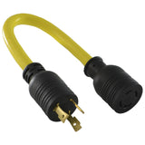 PL530L1430 1.5-Feet Female Locking Adapter for 125-Volt L5-30P Plug to 125/250-Volt L14-30R (Two hots bridged) by Conntek – 9"L x 6"W x 4"H, Polypropylene, Model 883943007851