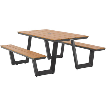 Urban 6'L Rectangular Picnic Table by Global Industrial – Plastic, Tan, Model OTZY-18A