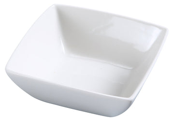 Fuji 4" Square Bowl by Yanco – 8.0 ounces, Porcelain, Bone White, Pack of 36, Model FU-004