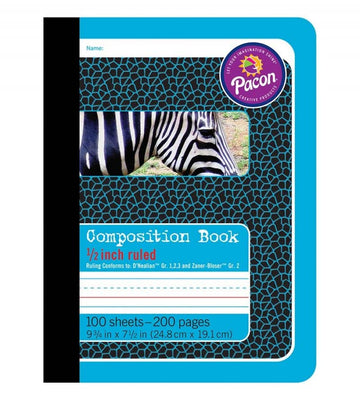 ® Primary Composition Book by Pacon – paper, Book Bound, D'Nealian Grades 1-3 / Zaner-Bloser Grade 2, Pack of 100, Model P2425