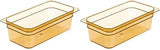 Carlisle FoodService Products 3086113 StorPlus High Heat Food Pan, 4" Deep, Third Size, Amber (Pack of 2)