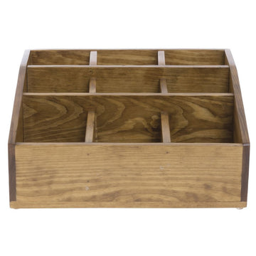 Multi-Section Organizer by CAL-MIL – Wood, Brown, Model 1714-99