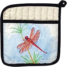 Betsy Drake PT773 Red Dragonfly Pot Holder