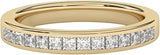 Princess Cut Diamond Wedding Band 18K Solid Yellow Gold Channel Setting Half Eternity Band Minimalist Matching Women Fine Jewelry Proposal Gift For Love