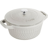 Z1023-541 Twist Cocotte Round Campagne by STAUB – 4.2 Quarts, 4 liters, Cast Iron, Camperne, Model 1023541