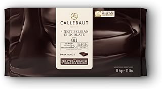 Callebaut Recipe No. 811 Finest Belgian Dark Chocolate 5kg Block | 54.5% min dry cocoa solids; 36.6% fat; rich cocoa - balanced - smooth - fruity hints