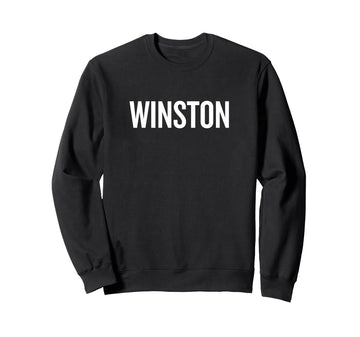 WINSTON Sweatshirt by WINSTON Name Text Desings – Black, Model Y61Q25K99VD