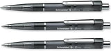 Schneider Optima Ballpoint Pen Refillable Medium Tip, Black 3 Pack | Refillable, Smooth Writing, Transparent Barrel, Waterproof ISO-Certified Ink, Everyday Writing, Home & Office Use Stationery