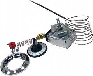 5300‑514 Electric Oven Thermostat - for Lang Toastmaster Star Electric Oven | Oven Thermostat Assembly,25A,250‑850temperature,48" Capillary,1/8"×8‑1/4" SS Bulb,1‑3/4" #1 Bracket,13/16" Stem Flat Right