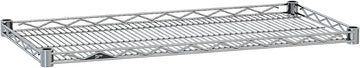 (InterMetro/Ali - HDM1448NC - 48 inW x 14 inD Wire Shelf, Chrome Plated Finish, 250 lb Shelf Capacity, Silver