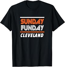 Cleveland Orange & White Fun Cleveland Ohio Cleveland Sunday T-Shirt