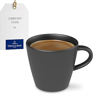 Villeroy & Boch Manufacture Rock Espresso Cup | Porcelain espresso cup, rugged textured finish for a bold espresso shot
