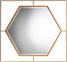 Gates Modern Glam and Luxe Antique GOLDLEAF Metal Accent WALL Mirror