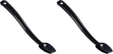 Carlisle FoodService Products Plastic Solid Spoon, 8 Inches, Black (Pack of 2)