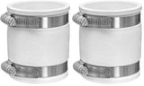 1056-22 2-in. Flexible PVC Pipe Coupling for Cast Iron and Plastic Plumbing Connections in White (Pack of 2) by Fernco – 2 Inch, Model 1056-22W