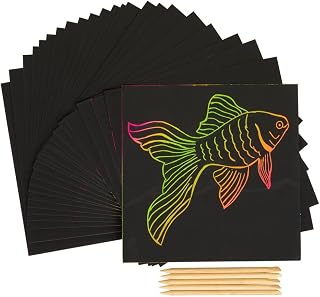 Colorations Scratch Art Boards - 500 Boards with 100 Sticks