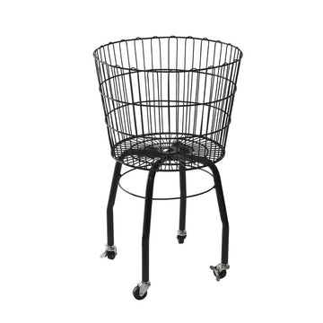 Dump Bin Black Wire - 20"Dia x 32 1/2"H by HUBERT – Metal, Black