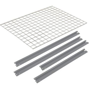 Additional Level For 48"W x 48"D High Capacity Rack Wire Deck by Global Industrial – Wire Deck, Gray, Model 581096GY