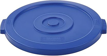 Global Industrial 20 Gallon Plastic Trash Can Lid, Blue