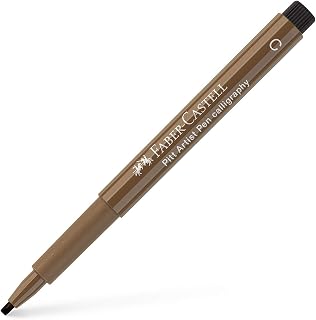 Faber-Castell Art & Graphic Pitt Artist Pen Calligraphy India Ink Pen, Nougat, Single Pitt Pen, For Art, Craft, Drawing, Sketching, Home, School, University, Colouring