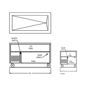 Ranserve Cold Food Table by Randell – Model RAN SCA-4S