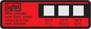 DayMark Safety Systems Dishwasher Temp Labels, 160F/170F/180F (Pack of 24)