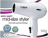 Conair 1875 Watt Mid-Size Styler Hair Dryer, White 1 ea ( 2 pack)
