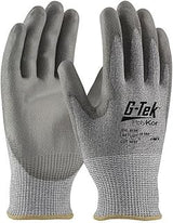 16-560/XS G-Tek PolyKor Seamless Knit Blended Glove with Coated Smooth Grip, XS Size, Gray (Pack of 12)