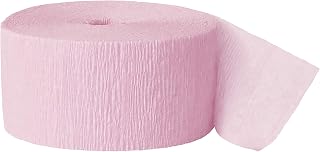 Unique Party Crepe Streamer Roll (81ft) (One Size) (Pastel Pink)
