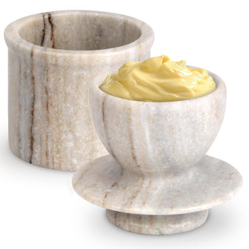 Tabhoukit Marble Butter Keeper, 3 Ounce Capacity, Viva Jade