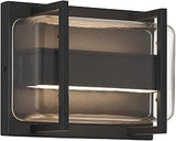20392LEDDMG-BL/CLR Dillon - 34W 2 LED Outdoor Wall Mount-6.5 Inches Tall and 8.5 Inches Wide
