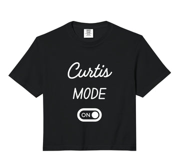 Curtis Mode On Name Comfort Colors Crop Top by Curtis Mode On Name Funny Birthday – Cotton, Beige, Model EN8FQKQ74JG