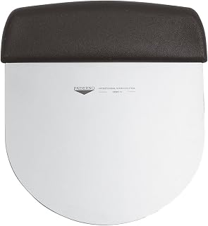 PADERNO World Cuisine 4-3/4-Inch by 4-Inch Diameter Rounded Stainless Steel Dough Scraper