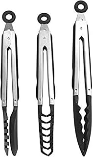 Farberware Classic Nylon Tipped Tongs, Set Of 3, Black