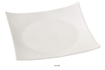 Fuji 4.5" Square Sushi Plate by Yanco – Large, Porcelain, Bone White, Pack of 36, Model FU-105