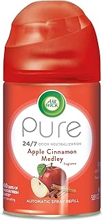 Air Wick Pure Freshmatic Refill Automatic Spray, Apple Cinnamon Medley, 1ct, Air Freshener, Essential Oil, Odor Neutralization, Packaging May Vary