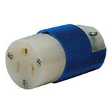 Insulgrip, Straight Blade Connector, Polycarbonate, 20A, 125V, 2-Pole, 3-Wire, Blue/White, 4.42 by Hubbell – Polycarbonate (PC), Blue, White, Model HBL5269CBL