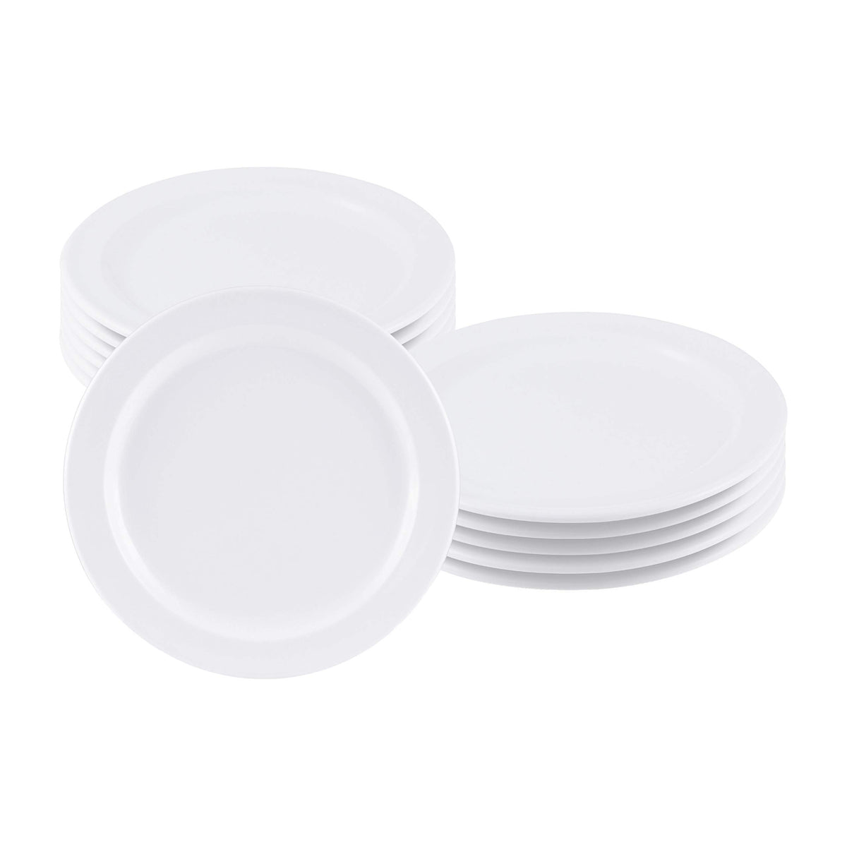 Nustone Plate White 10 1/4" by Thunder Group – Large, Melamine, White, Model NS110W