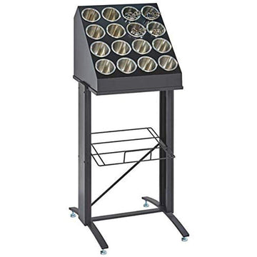 Floorstanding Bulk Condiment Unit Frame by CAL-MIL – 21.5W x 24D x 36H, Metal, Black, Model 2003-13