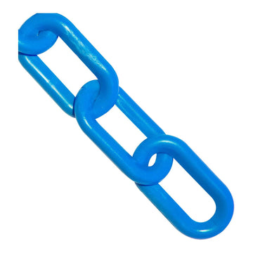 Plastic Barrier Chain by Mr. Chain – 1.5 IN, Plastic, Sky Blue, Model 30024-25